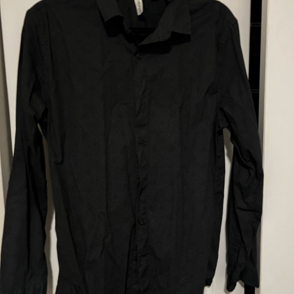 Men's Black Floral Casual Button Down Shirt